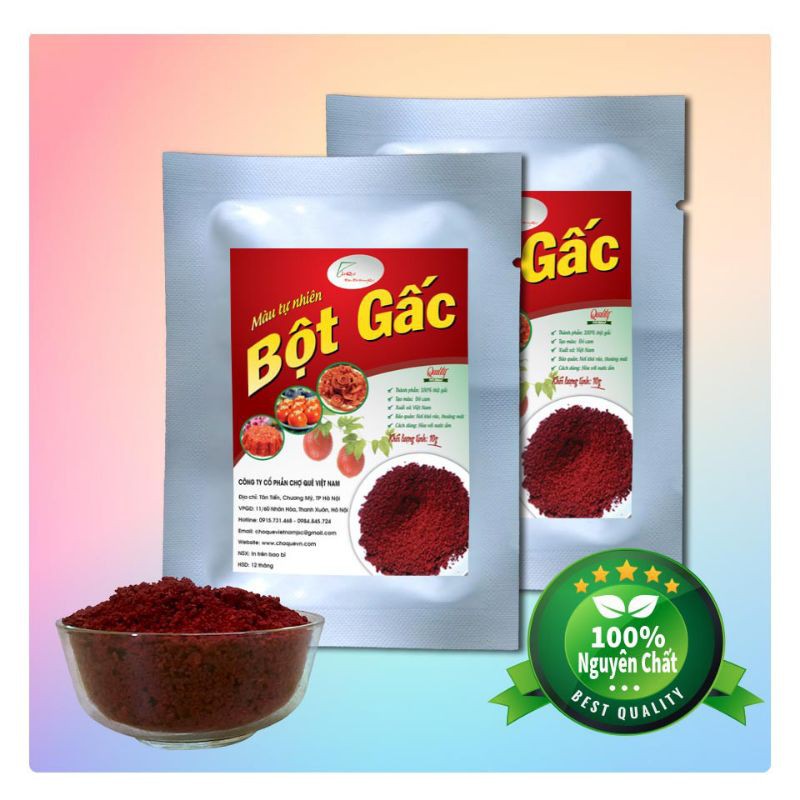 Bột tạo màu tự nhiên 50g(bột gấc/dành dành/lá gai/củ dền/lá nếp-lá dứa/lá cẩm tím/khoai lang tím/bí đỏ