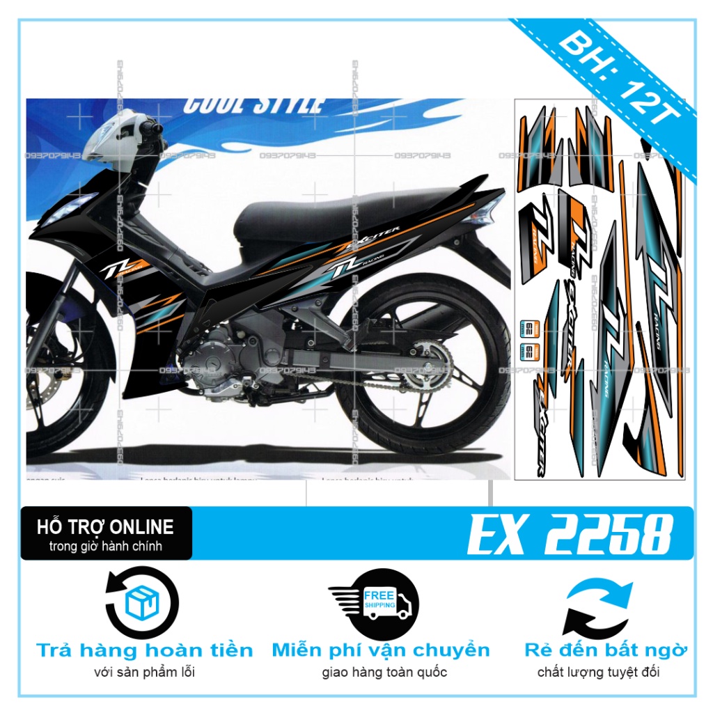 TEM RỜI EX 2010 TL 2258 -- SHIN DECAL 2
