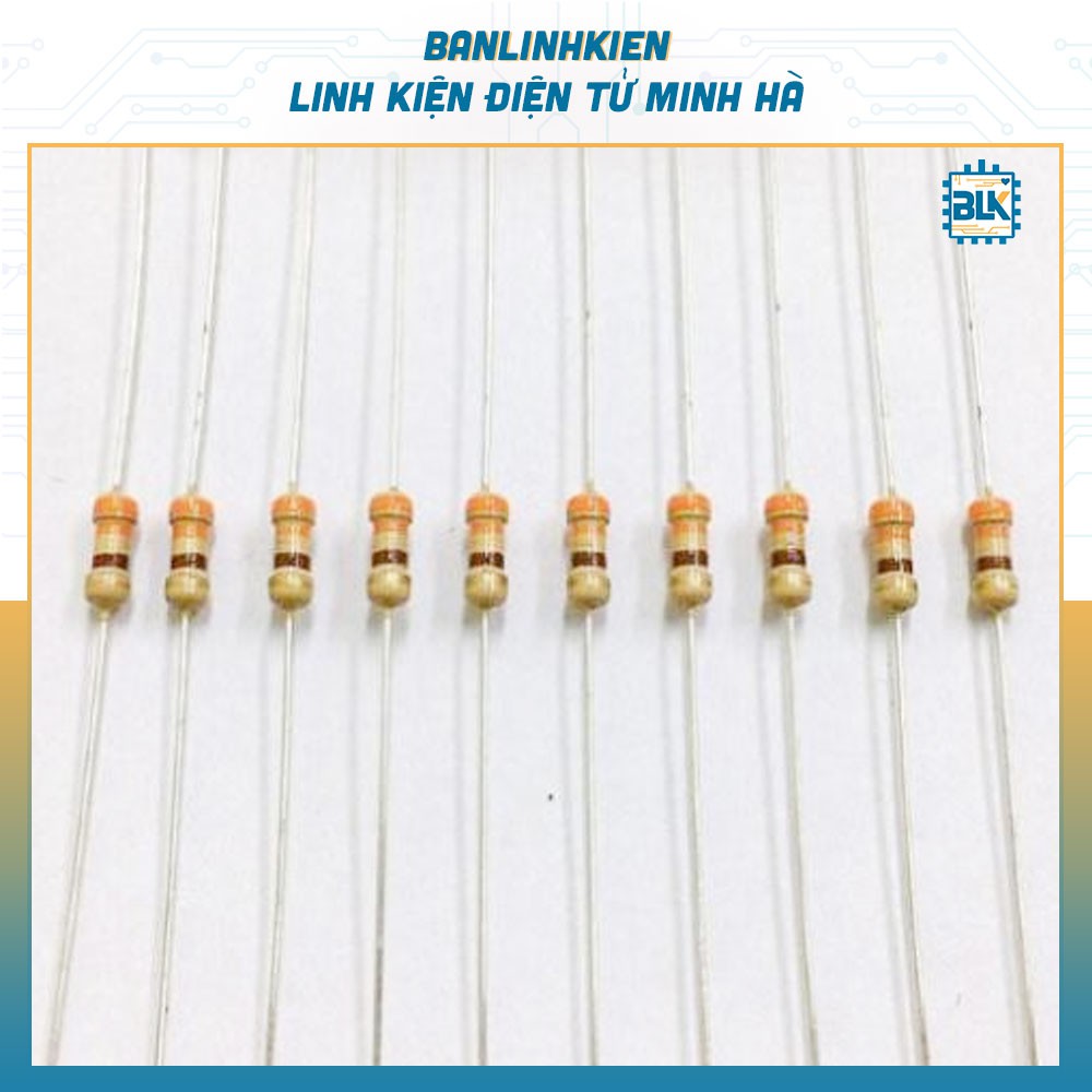 Điện Trở Vạch 1/4W 5% 47R-510R ( Túi 50 con)