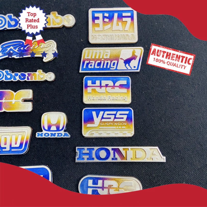 [HCM XẢ KHO MÙA DỊCH] Logo titan chữ WAVE, tem dán mặt nạ xe Wave Zx, Wave Anpha. WAVE THÁI 100, 110