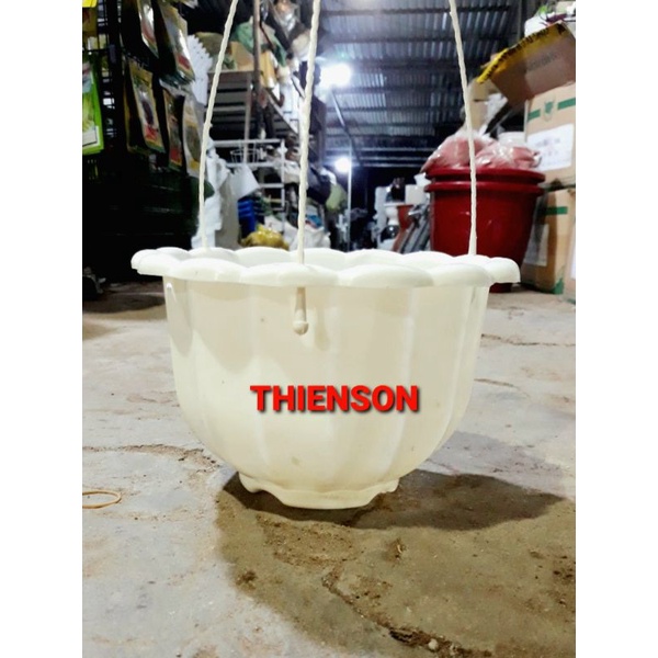 Chậu Nhựa Tròn Bầu Có Kèm Móc Treo