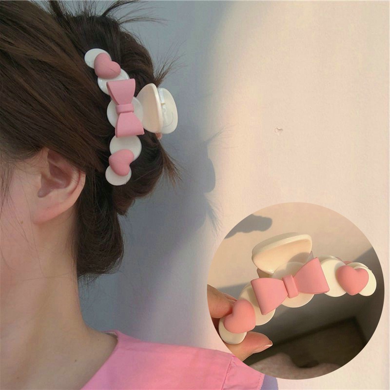 Kẹp Tóc Acrylic Màu Hồng / Trắng Hình Gấu / Cá Mập Dễ Thương Phong Cách Hàn Quốc Cho Bé Gái dreamdiary