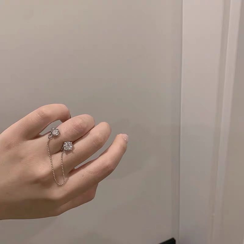 Nhẫn Hở Hợp Kim Hình Bươm Bướm Đính Đá Xinh Xắn Cho Bạn Gái YKD HB