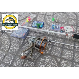 Bộ combo cần câu 2m4 và máy 6000