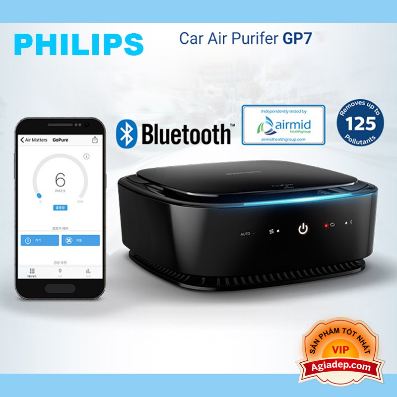 Máy lọc không khí oto xe hơi Philips GP7 (chính hãng, có App điều khiển) Chống ung thư phổi, Cung cấp khi tươi - 0006