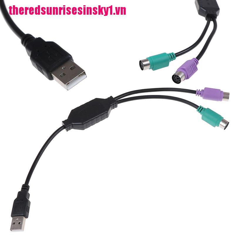 (3C) Giắc Chuyển Đổi Từ Usb Male Sang Ps / 2 Ps2 Female