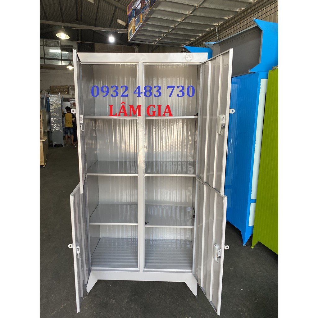 Tủ sắt hồ sơ 4 cửa - tủ locker sơn tĩnh điện giá tốt  TD_01