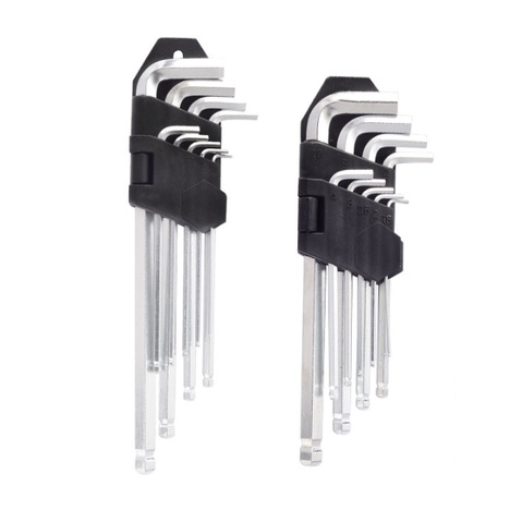 Bộ lục giác đa năng thị 9 chi tiết - Lục giác đầu bi - Vặn thoải mái siêu cứng - Thép cadivar chịu