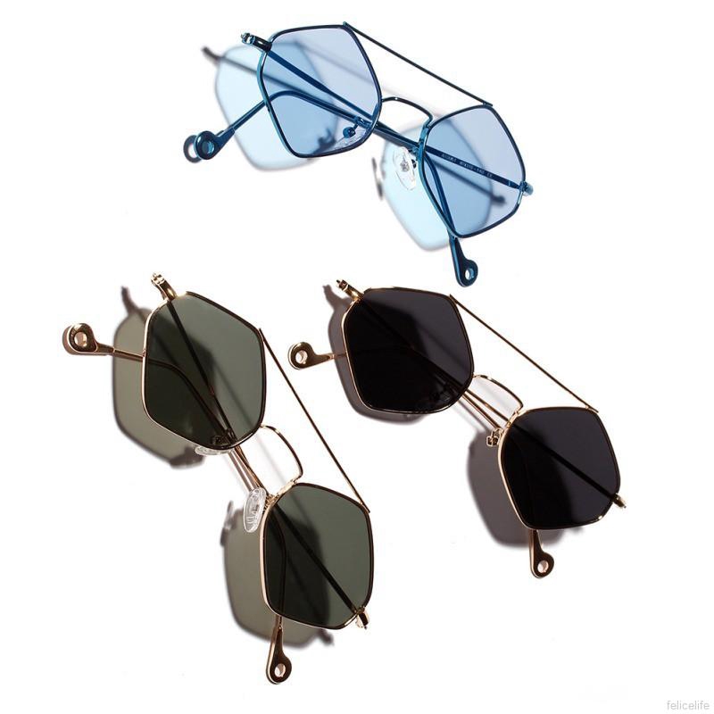 Kính râm nữ gọng kim loại đính đá nhiều màu phong cách retro | BigBuy360 - bigbuy360.vn