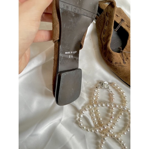 Giày bệt đan dây mũi nhọn vintage /size 34.5/35