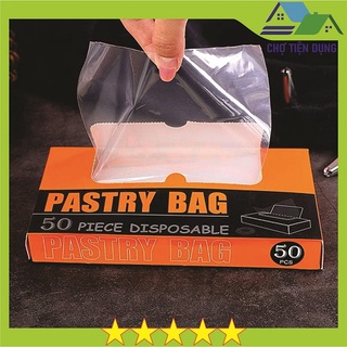 Túi Bắt Kem Nilong Trang Trí Dụng Cụ Làm Bánh Kem Sinh Nhật Bông Lan Set 50 Chiếc  - TBK50P