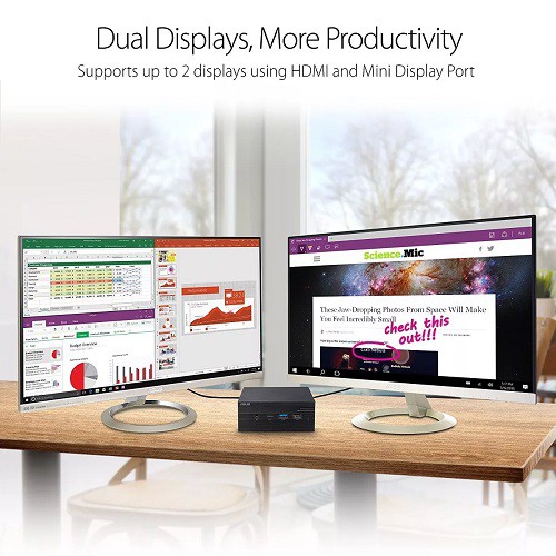 Máy tính siêu nhỏ ASUS MiniPC PN40 Chip Intel J4025/SSD+ RAM DDR4 tùy chọn/4K UHD/Có Wi-Fi + bluetooth - Chính hãng | BigBuy360 - bigbuy360.vn