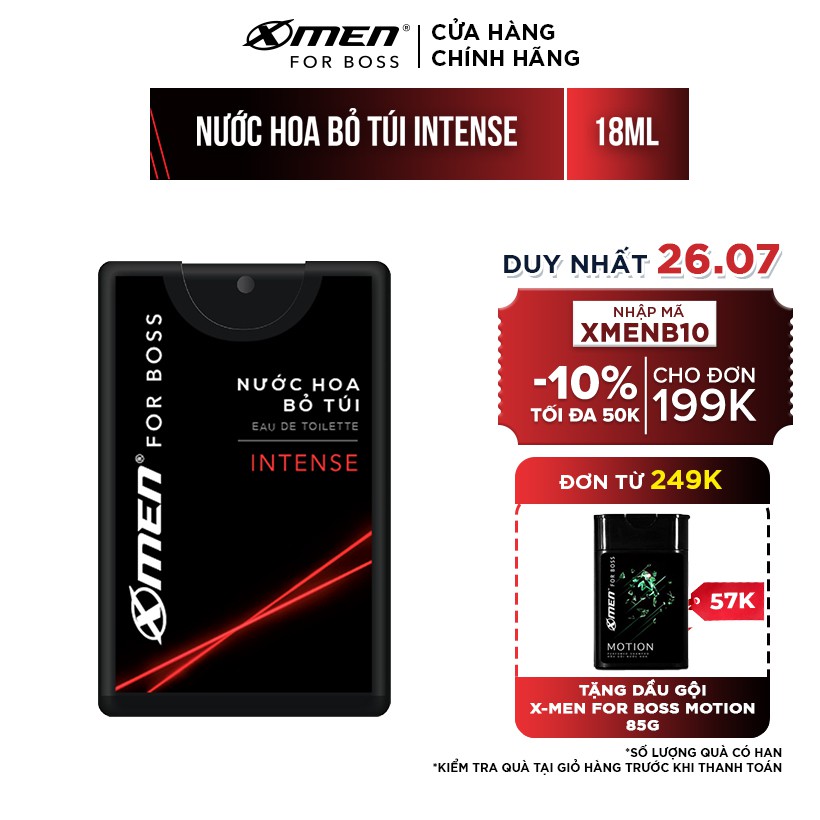 Nước hoa bỏ túi Xmen for boss intense 18ml
