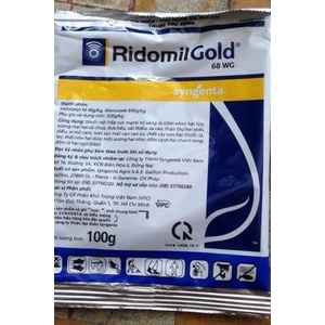 Ridomil Gold 100gram - Thuốc nội hấp cực mạnh trị bệnh sương mai hại ca cao; thán thư hại điều; loét sọc mặt cạo cao su;