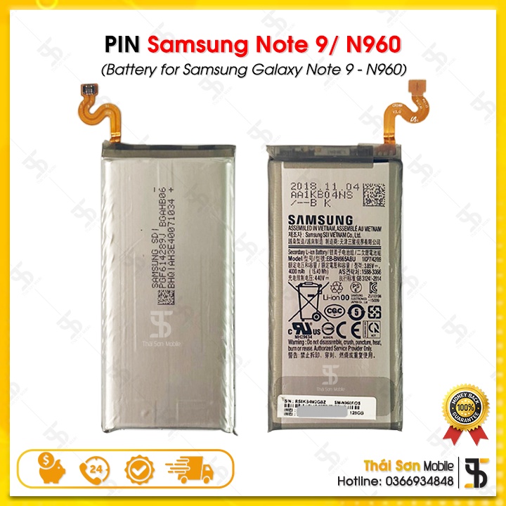 Pin Samsung Note 9 / N960 - Pin Điện Thoại Samsung Galaxy Zin Bóc Máy Dung Lượng Cao - Bảo Hành 6 Th