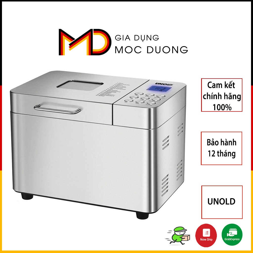 Máy làm bánh mì tự động Unold mã 68456, nhanh chóng tiện lợi, chất liệu thép không gỉ [HÀNG NHẬP ĐỨC]