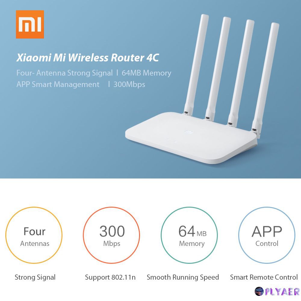 Bộ Phát Sóng Wifi Xiaomi Mi 4c 64 Ram 802.11 B / G / N 2.4ghz 300mbps