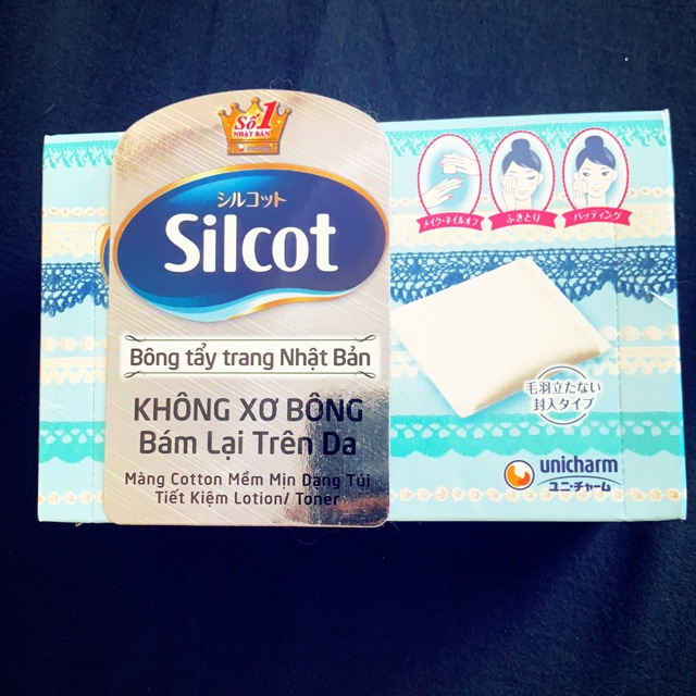 Bông tẩy trang Silcot Nhật Bản 82 miếng