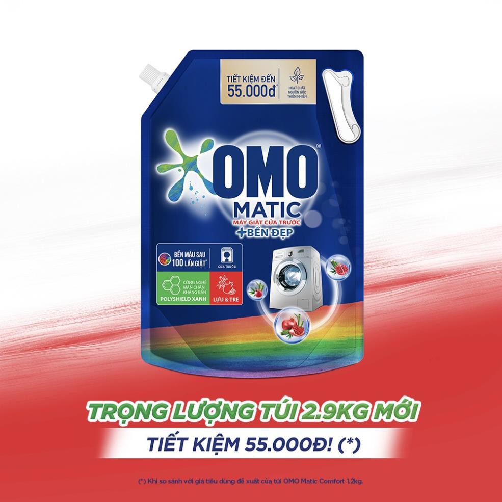 Túi Nước Giặt OMO Matic cho máy giặt bịch lớn 2.9kg/3.1kg