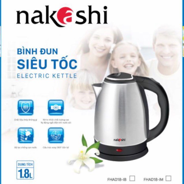 ⚡GIAO HỎA TỐC⚡ Ấm điện siêu tốc INOX 304 RẠNG ĐÔNG 1.8L RD-AST18ST2- Hàng chính hãng