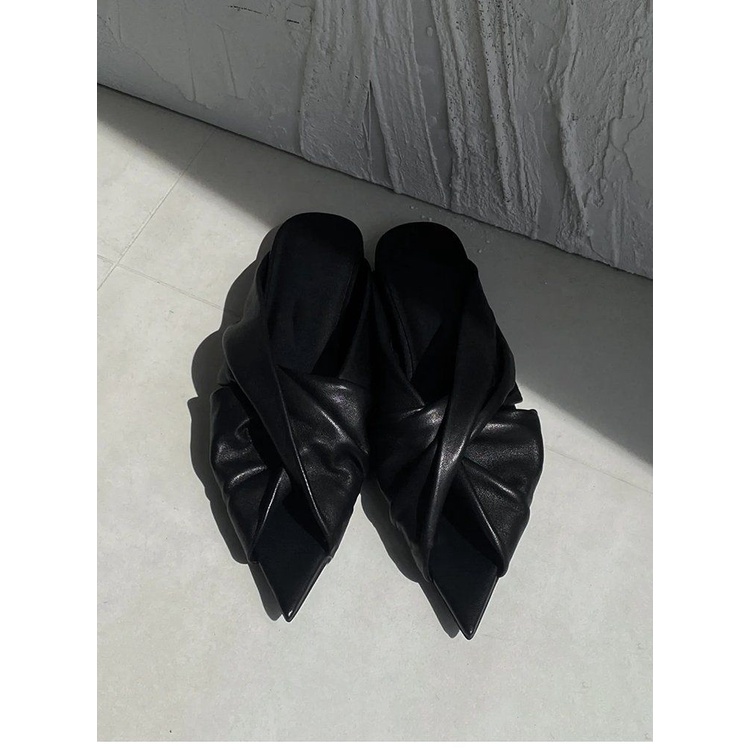 Giày Muller Mũi Nhọn Hở Ngón Phong Cách Thời Trang Xuân Hè Mới 2022