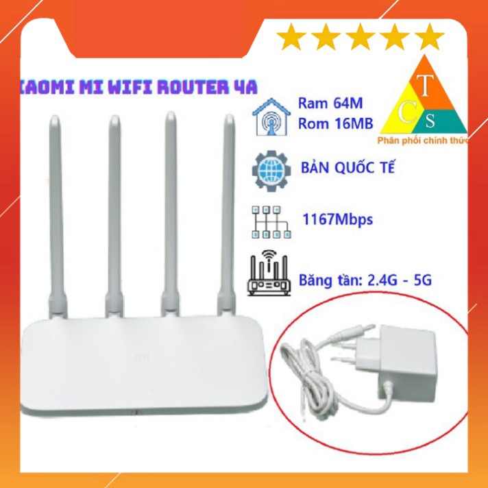 Router Wifi Xiaomi gen 4A Bộ phát wifi 4 râu chính hãng Xiaomi