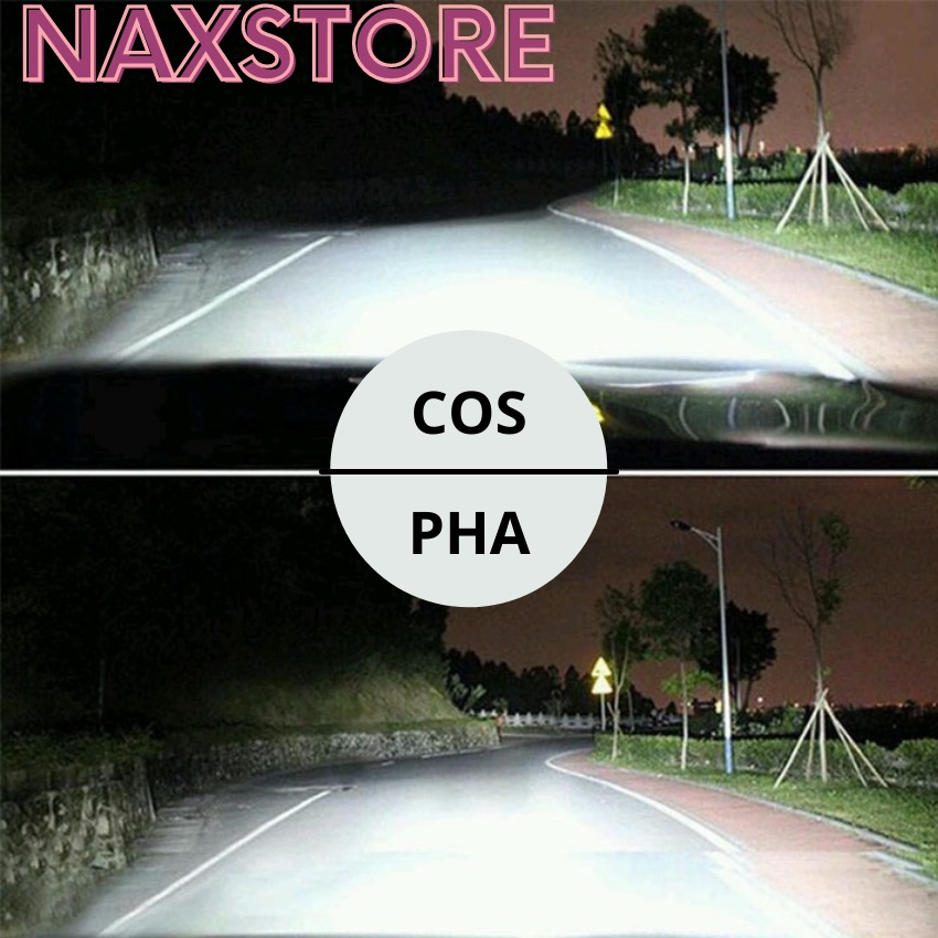 Đèn pha led Turbo 1 đèn pha chân H4 sáng trắng cho xe máy ô tô -DTBT1