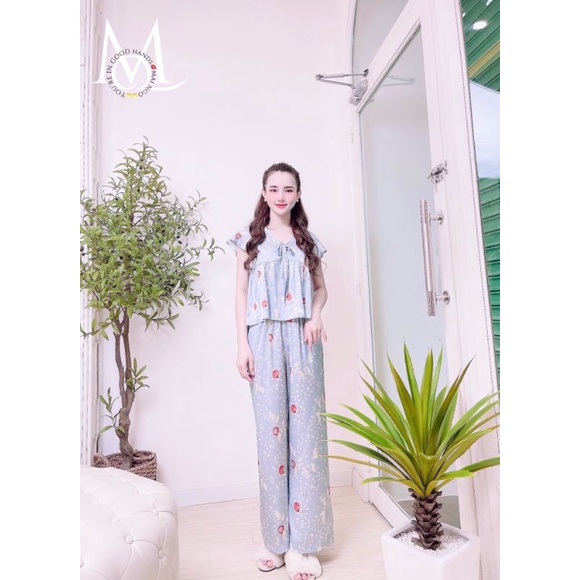 Set lụa cánh tiên Mai Ngô quần dài | BigBuy360 - bigbuy360.vn