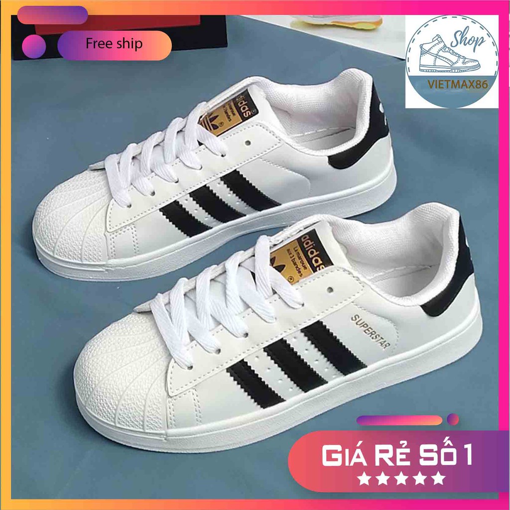 Giày thể thao superstar mũi sò tem vàng cho nam và nữ, giày giá rẻ tặng kèm hộp thời trang giá rẻ / vietmax86