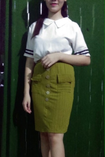 Chân váy bút chì thun gân bảng to | BigBuy360 - bigbuy360.vn