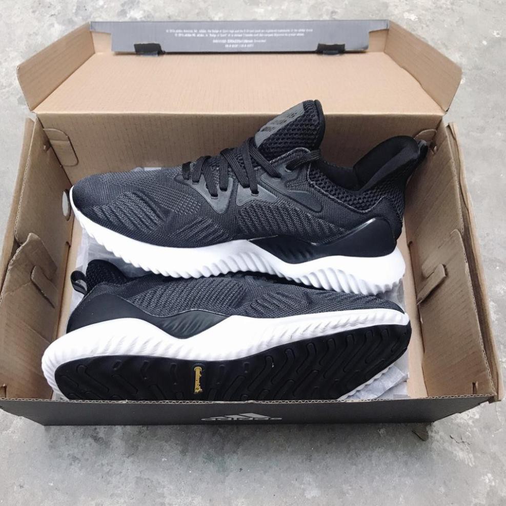 [ Freeship ] Giày thể thao alpha, giày alpha đen, giày bounce đen trắng, giày chạy bộ đen trắng