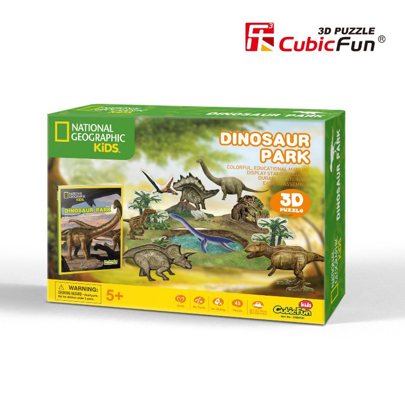 Mô Hình Giấy 3D CubicFun Công Viên Khủng Long - Đồ Chơi Xếp Hình Cubic Fun