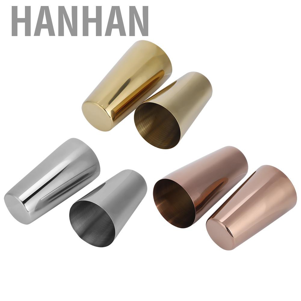 HANHAN 304 Stainless Steel Cocktail Shaker Bottle Set Bartender Bar Accessory Barware Tools