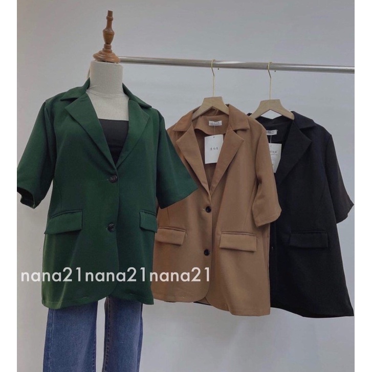 Áo blazer trơn cộc tay A22