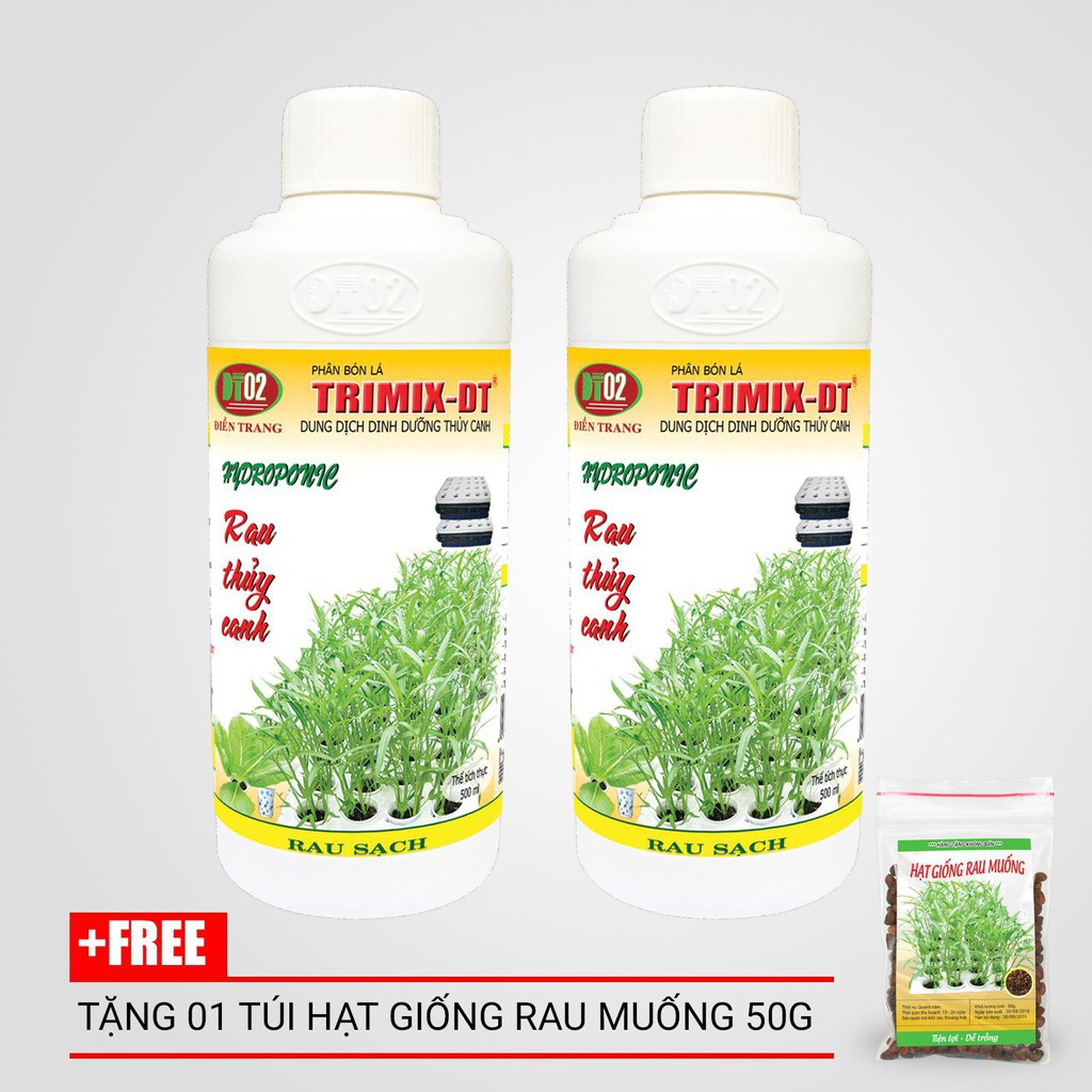 {2 chai} dung dịch thủy canh rau TRIMIX-DT {500mlx2}