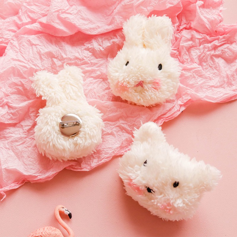 Huy Hiệu Cài Áo, Balo Bằng Bông Hình Gấu Trắng, Thỏ Trắng Phong Cách Ulzzang Hàn Quốc Siêu Xinh