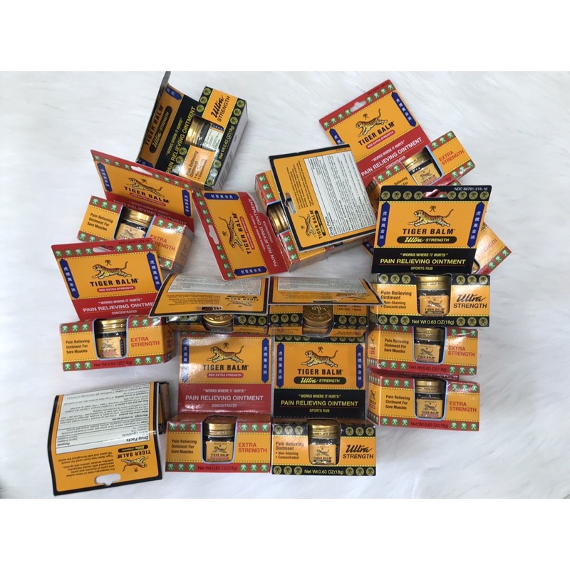 Dầu Cù Là Giảm Đau Hiệu Con Cọp Tiger Balm Red Extra Strength & White - USA