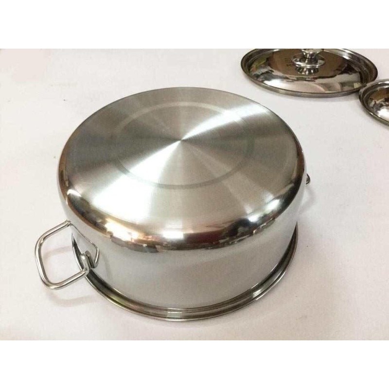 Bộ nồi SHAP INOX Cao Cấp, một bộ 3 Chiếc, Dùng cho các loại bếp