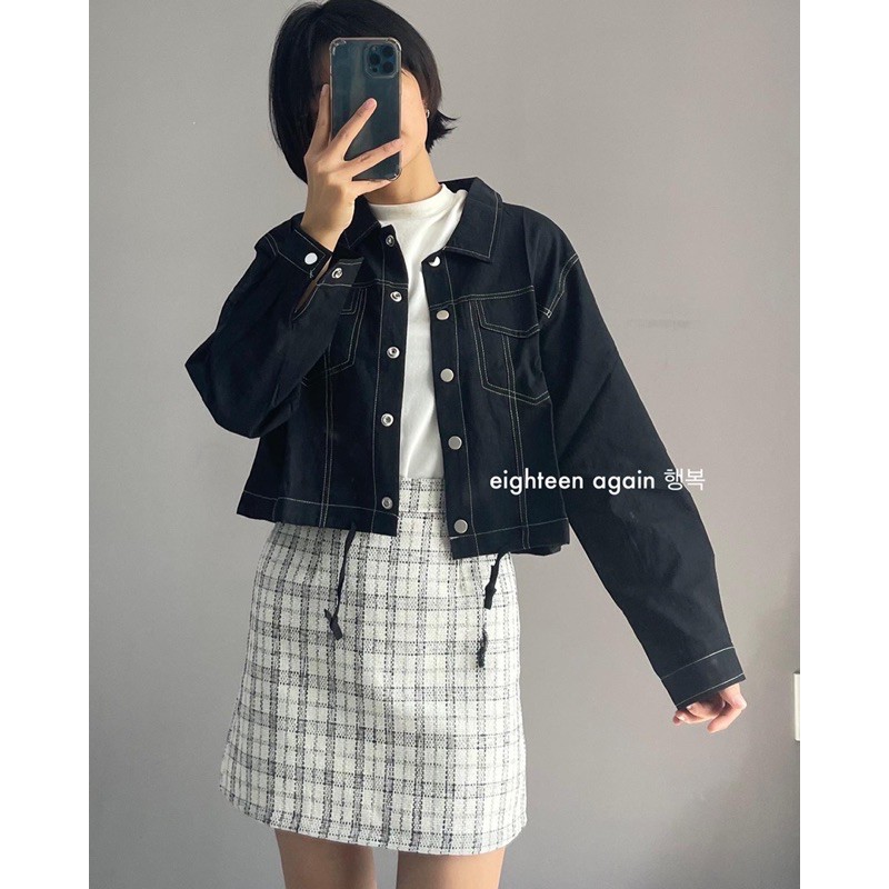 JACKET KAKI VIỀN CHỈ TRẮNG | BigBuy360 - bigbuy360.vn