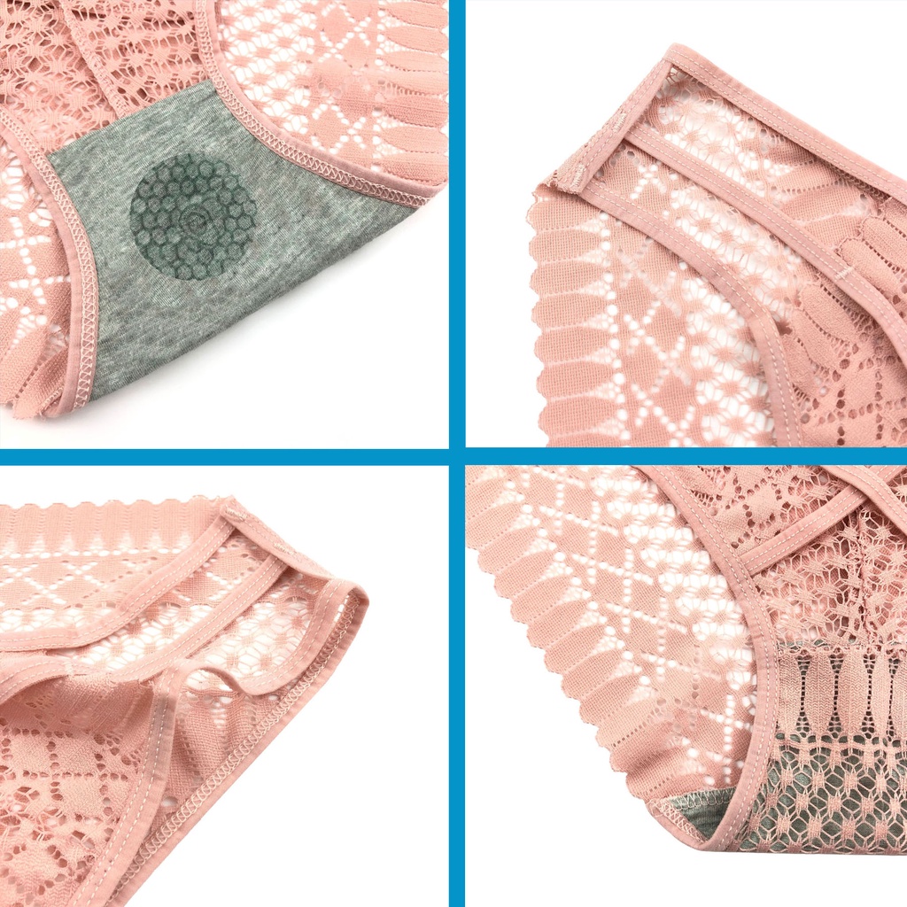Quần lót nữ ren lưới đẹp sexy phối dây cotton quyến rũ