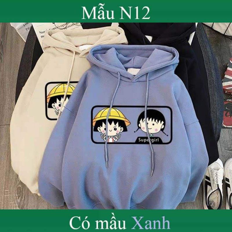 Áo NỈ BÔNG HOODIE CAO CẤP, ĐỦ MÀU, FREE SIZE