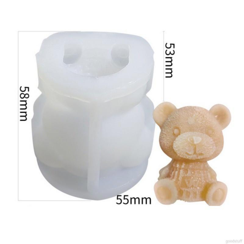 Khuôn silicon làm đá viên hình gấu 3D xinh xắn