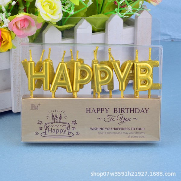 Nến Happy Birthday trang trí tiệc sinh nhật