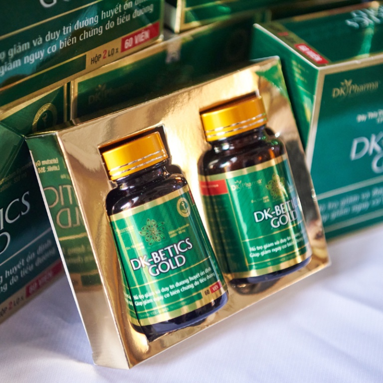 DK - Betics Gold - Hỗ trợ giảm nguy cơ biến chứng do tiểu đường, duy trì đường huyết ổn định (Hộp 2 lọ x 60 viên)