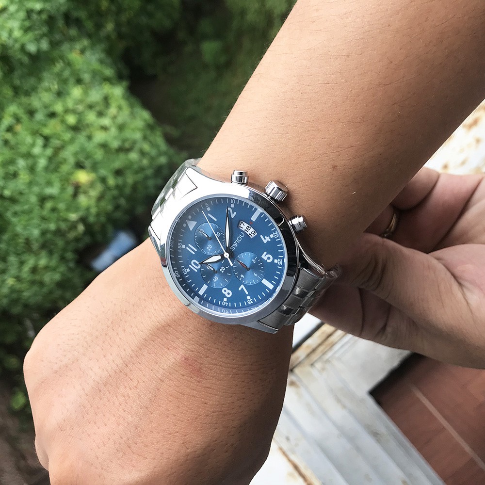 Đồng Hồ Nam SWIDU S992 Lịch Ngày Doanh Nhân Dây Thép Cao Cấp Không GỈ Full Box | BigBuy360 - bigbuy360.vn