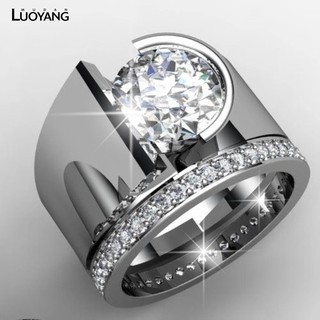 Nhẫn hình học đính kim cương giả lớn cho nữ