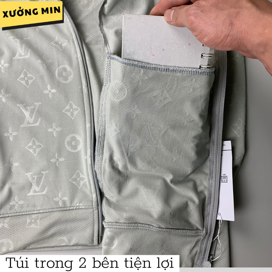 Áo chống nắng họa tiết LV 3D kéo cao thay khẩu trang Xưởng Min - M23 | BigBuy360 - bigbuy360.vn