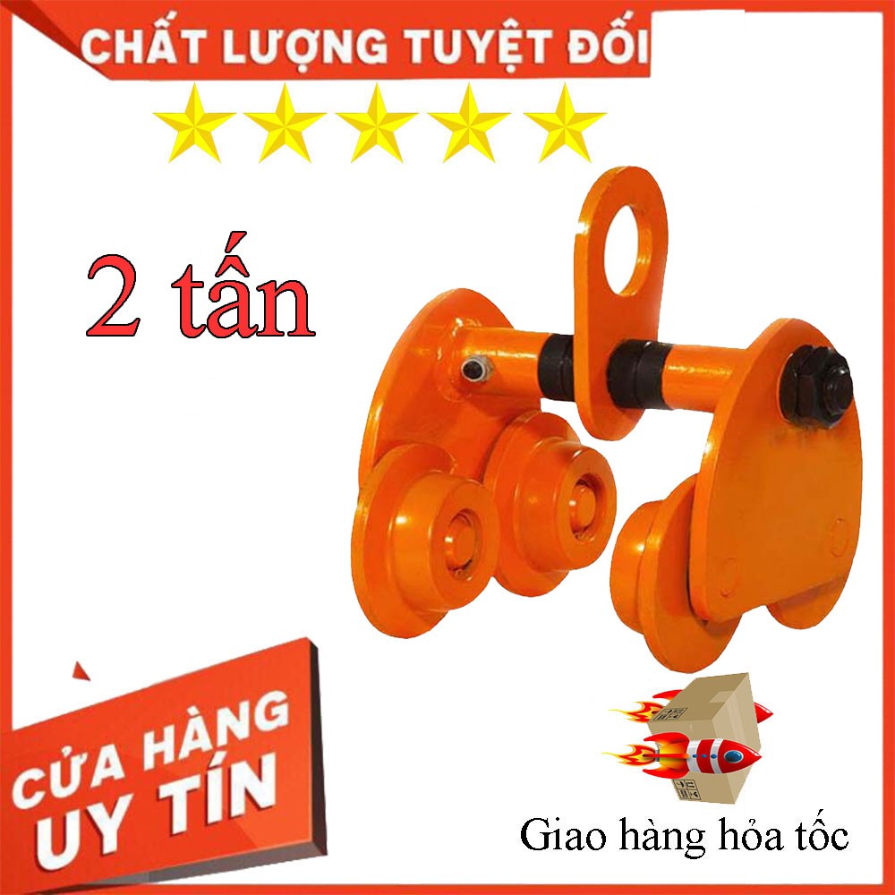 [HÀNG CHUẨN] Con chạy trơn 2 tấn cụm di chuyển trơn dùng cho pa lăng