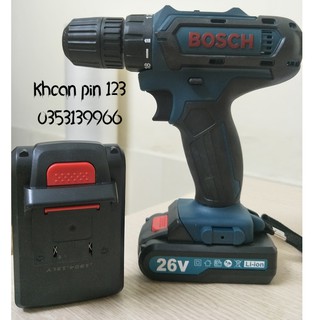 Khoan pin 26v loại cao cấp 2 pin giá cực ưu đãi