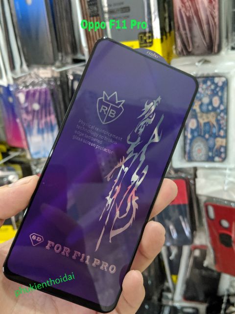 Kính cường lực 6D cho Oppo F11 Pro / Oppo K3 / Realme X dùng chung Full màn Full keo ôm màn 2.5D cao cấp chất đẹp